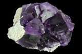 Purple Fluorite with Bladed Barite - Cave-in-Rock, Illinois #128785-1
